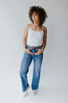 The Ramona High Rise Wide Leg Jeans in Medium Indigo