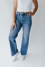 The Ramona High Rise Wide Leg Jeans in Medium Indigo
