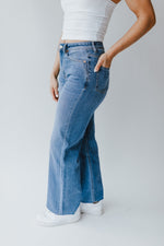 The Ramona High Rise Wide Leg Jeans in Medium Indigo