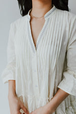 The Braidwood V-Neck Dress in Cream