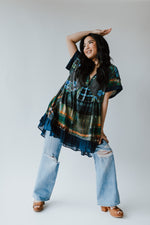 Free People: Printed Agnes Dress in Dark Combo