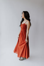 The Danbury Detail Cami Dress in Terracotta