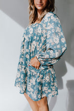 The Lansbury Tiered Dress in Blue Floral