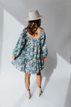 The Lansbury Tiered Dress in Blue Floral