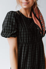 The Vivian Tiered Midi Dress in Black