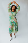 The Steadman Patterned Maxi Dress in Green