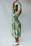 The Steadman Patterned Maxi Dress in Green