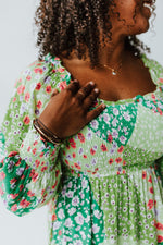 The Steadman Patterned Maxi Dress in Green