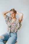 Free People: Call Me Later Printed Bodysuit in Sweet Combo