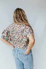 Free People: Call Me Later Printed Bodysuit in Sweet Combo