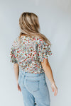 Free People: Call Me Later Printed Bodysuit in Sweet Combo