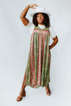 The Moran Wide Leg Tank Jumpsuit in Green Floral