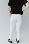 Denim: Baza High Rise Crop Straight Jean in White