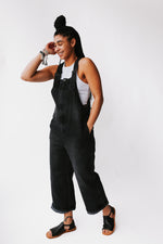 The Bridget Zip-Up Overalls in Charcoal