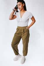 The Gallagher Corduroy Jogger in Thyme