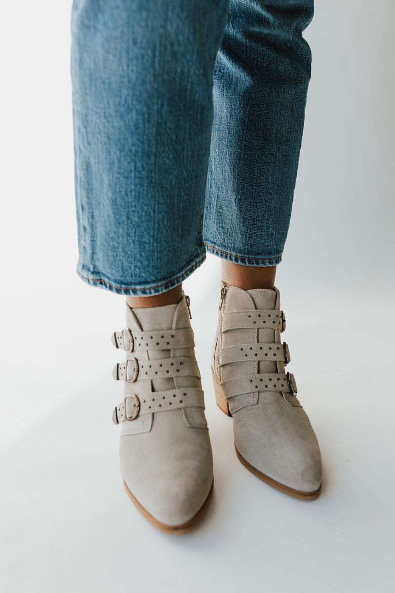 The Kartini Buckle Boot in Beige