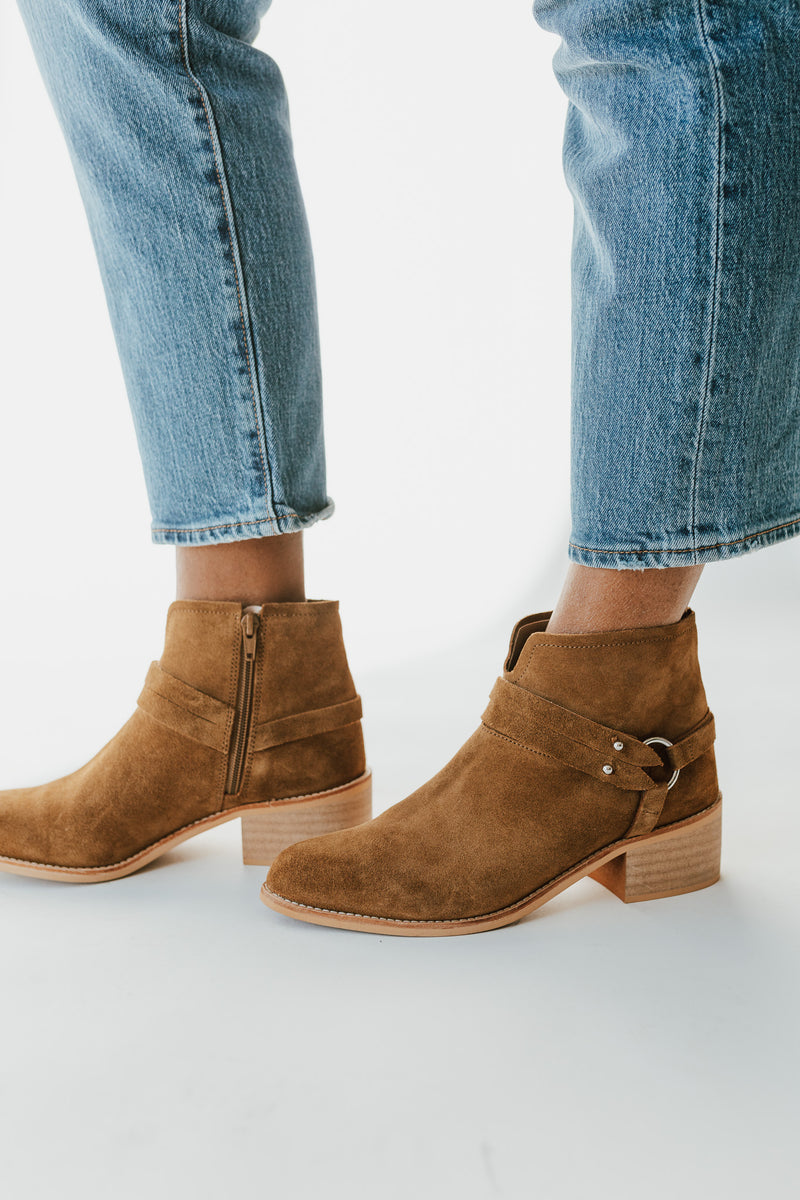 The Aviva Bootie in Chestnut