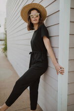 Piper & Scoot: The Bianca Cinch Jumpsuit in Black