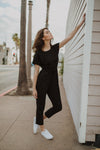 Piper & Scoot: The Bianca Cinch Jumpsuit in Black