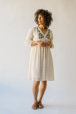 The Pascal Embroidered Dress in Cream