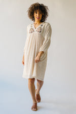 The Pascal Embroidered Dress in Cream
