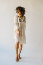 The Pascal Embroidered Dress in Cream