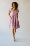 The Millerton Square Neck Floral Dress in Dusty Rose