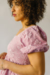The Millerton Square Neck Floral Dress in Dusty Rose