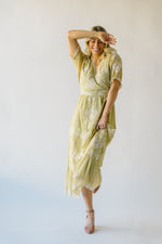 The Suzannah Floral Detail Dress in Sage Green