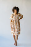 The Brilee Patterned Midi Dress in Natural