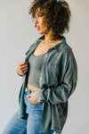 The Marysville Button-Up Blouse in Sage Green
