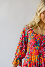 The Francesca Midi Dress in Floral Multi