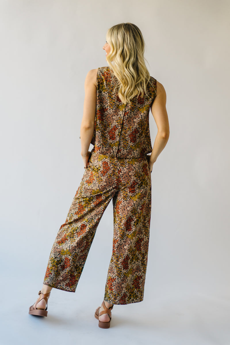 The Gomez Floral Pant in Black