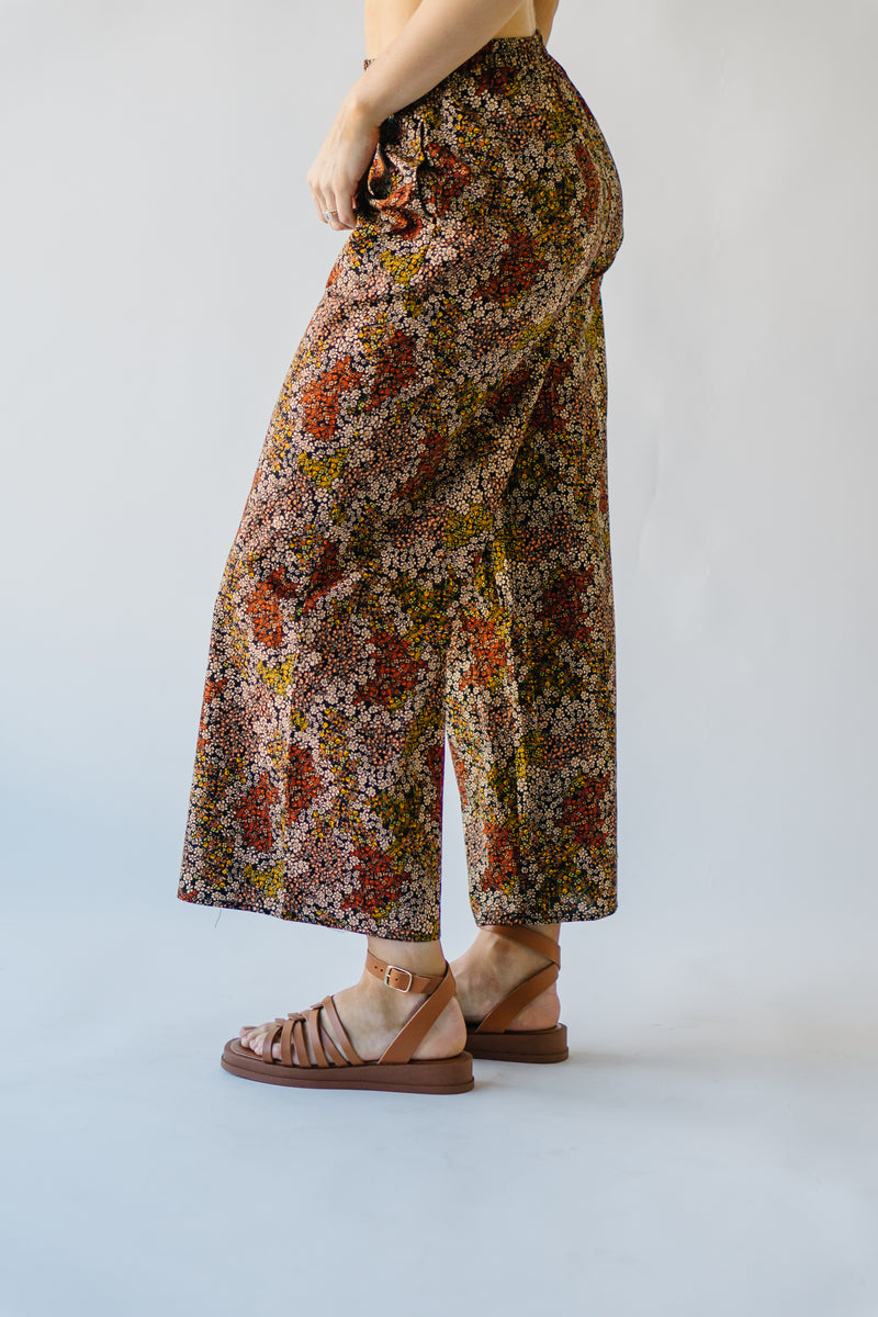 The Gomez Floral Pant in Black