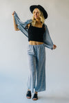 The Elma Wide Leg Pants in Blue Floral