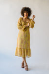 The Ferndale Patterned Midi Dress in Yellow Floral