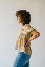The Sherman Bubble Sleeve Blouse in Dusty Mustard