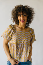 The Sherman Bubble Sleeve Blouse in Dusty Mustard