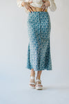 The Tiverton Floral Midi Skirt in Blue