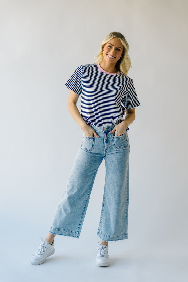 Denim: Montero Wide Leg Jean in Light Blue