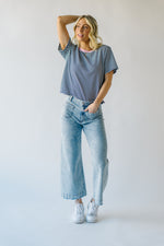 The Fairlee Striped Tee in Navy