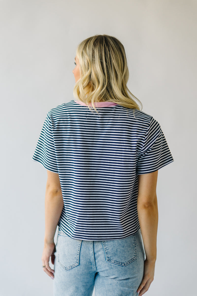 The Fairlee Striped Tee in Navy