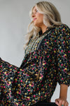 The Edmonds Patterned Dress in Black