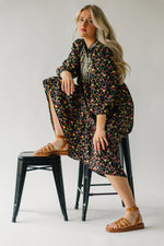 The Edmonds Patterned Dress in Black