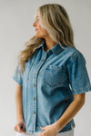 The Cassius Button-Up Blouse in Denim
