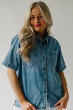 The Cassius Button-Up Blouse in Denim