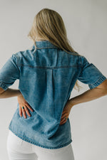The Cassius Button-Up Blouse in Denim