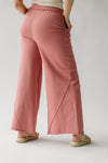The Siggy Wide Leg Knit Pants in Rose