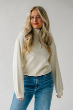 The Rawson Half Zip Pullover in Cream
