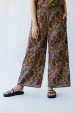 The Gomez Floral Pant in Black